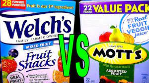 Welch's Vs Mott's Fruit Snacks
